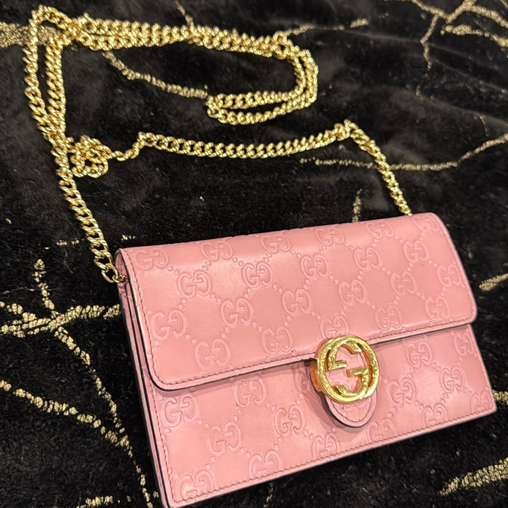 Gucci Icon Wallet on Chain Guccissima Leather
2016